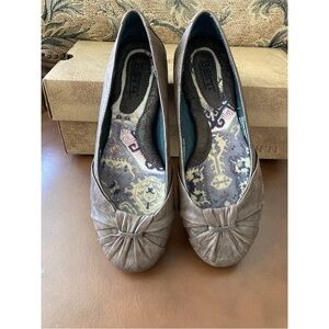 Born Adele Leather Slip On Pleated Ballet Flats